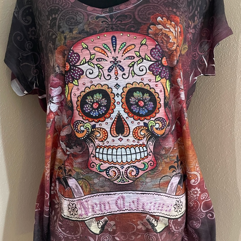 New Orleans Rhinestone Tee - Picture 2 of 5